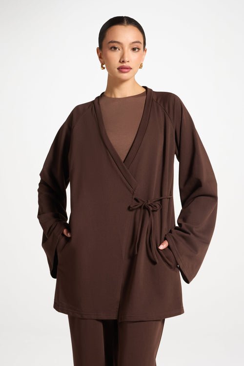 Midi skirt with gathered waistband