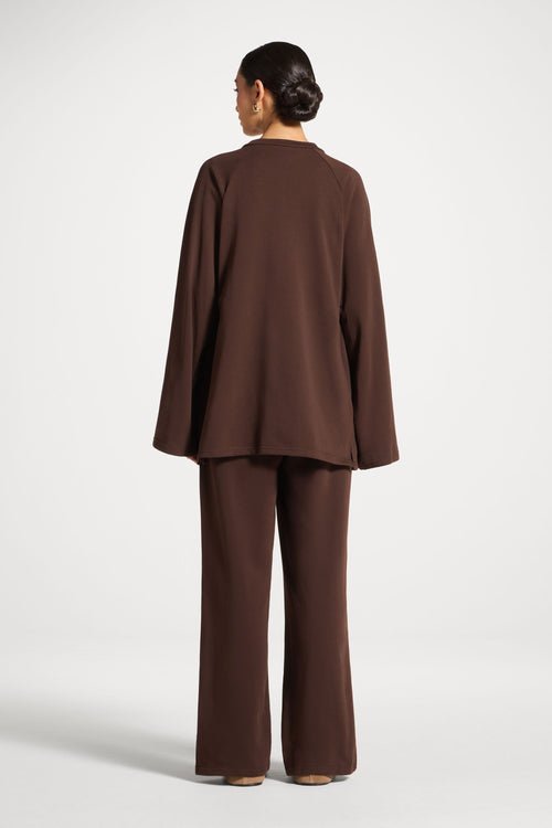 Midi skirt with gathered waistband