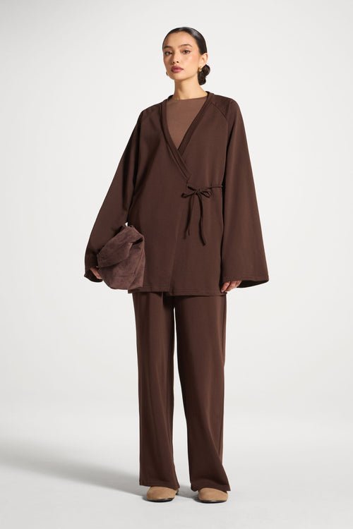 Midi skirt with gathered waistband